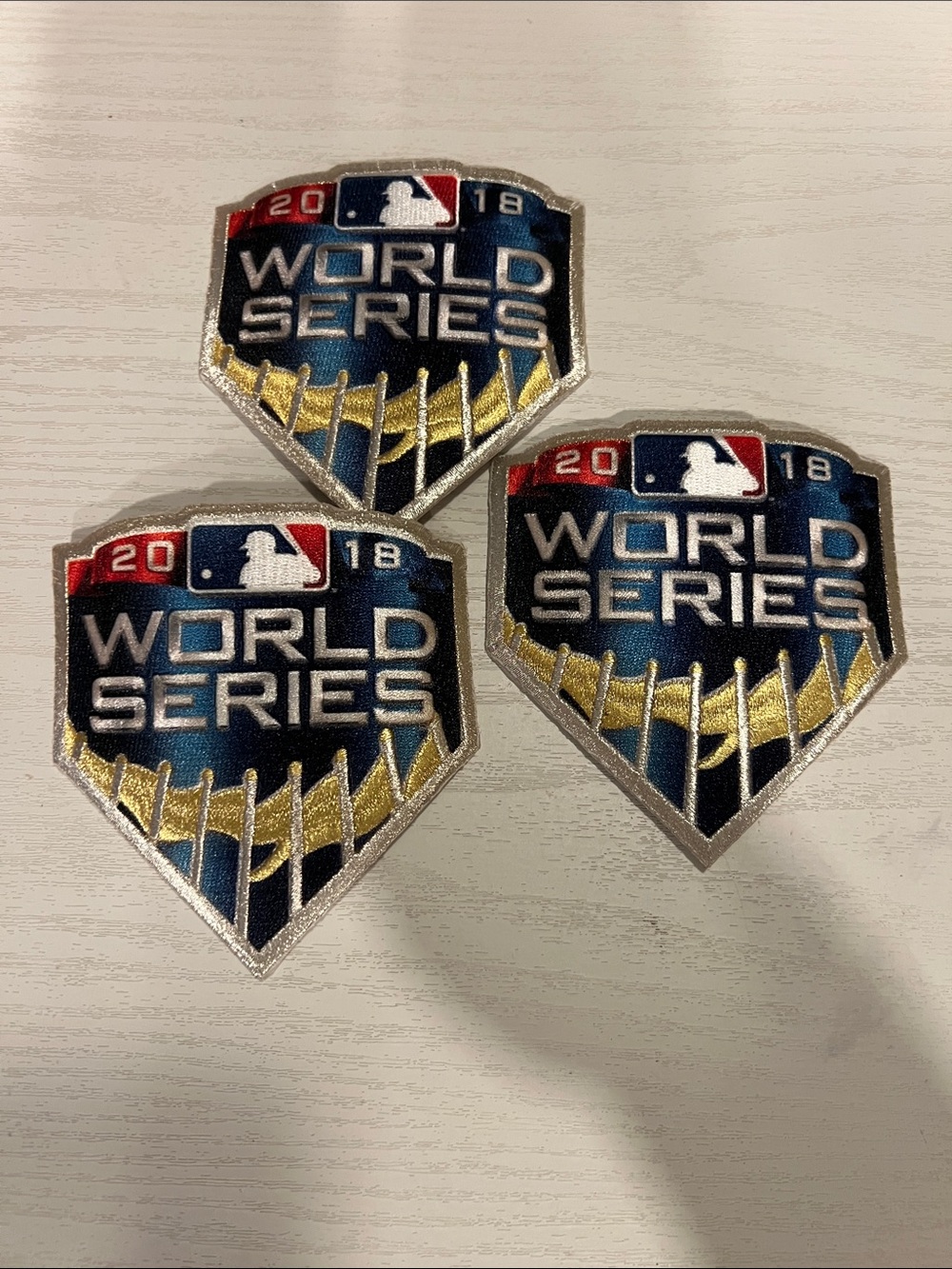 Lot of Los Angeles Dodgers 2018 World Series patches (3)